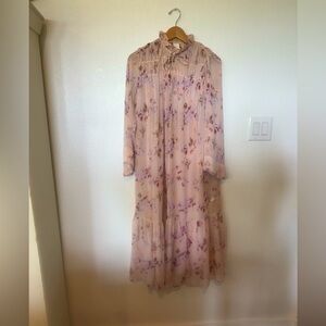 H&M Long Chiffon Dress Women’s XS Fairycore Cottagecore ballerinacore Floral